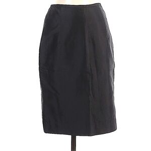 MARISA Baratelli Black Thai Silk Pencil Skirt Size 4